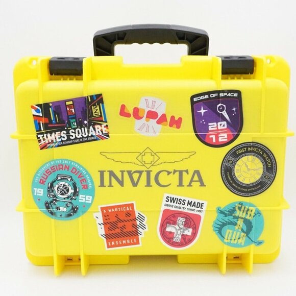 INVICTA YELLOW PATCH DIVER WATCH CASE WITH BLUETOOTH SPEAKER AND FLASHLIGHT - Picture 1 of 5